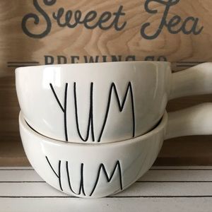 Rae Dunn YUM Bowls With Handle